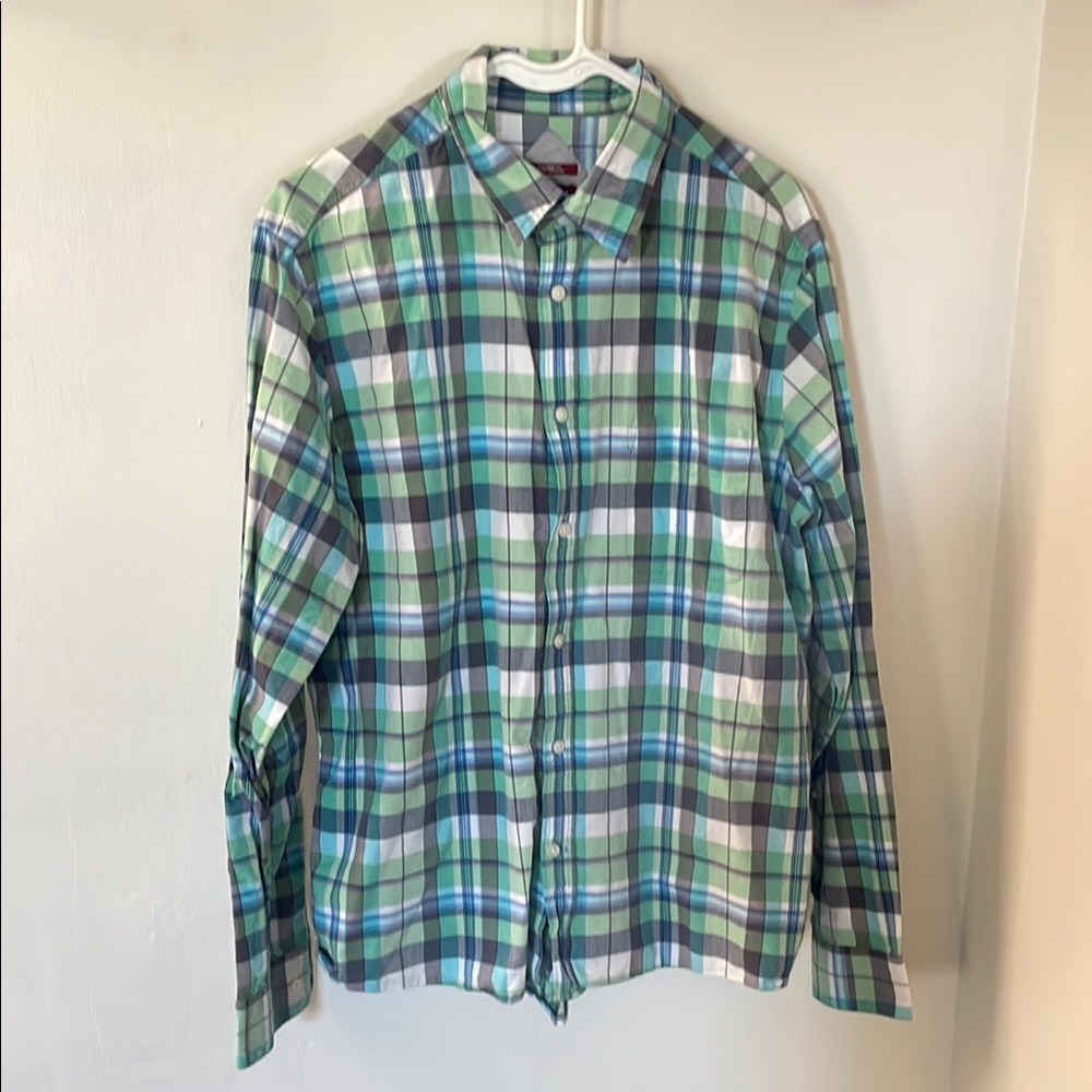 Men's Green Plaid Shirt